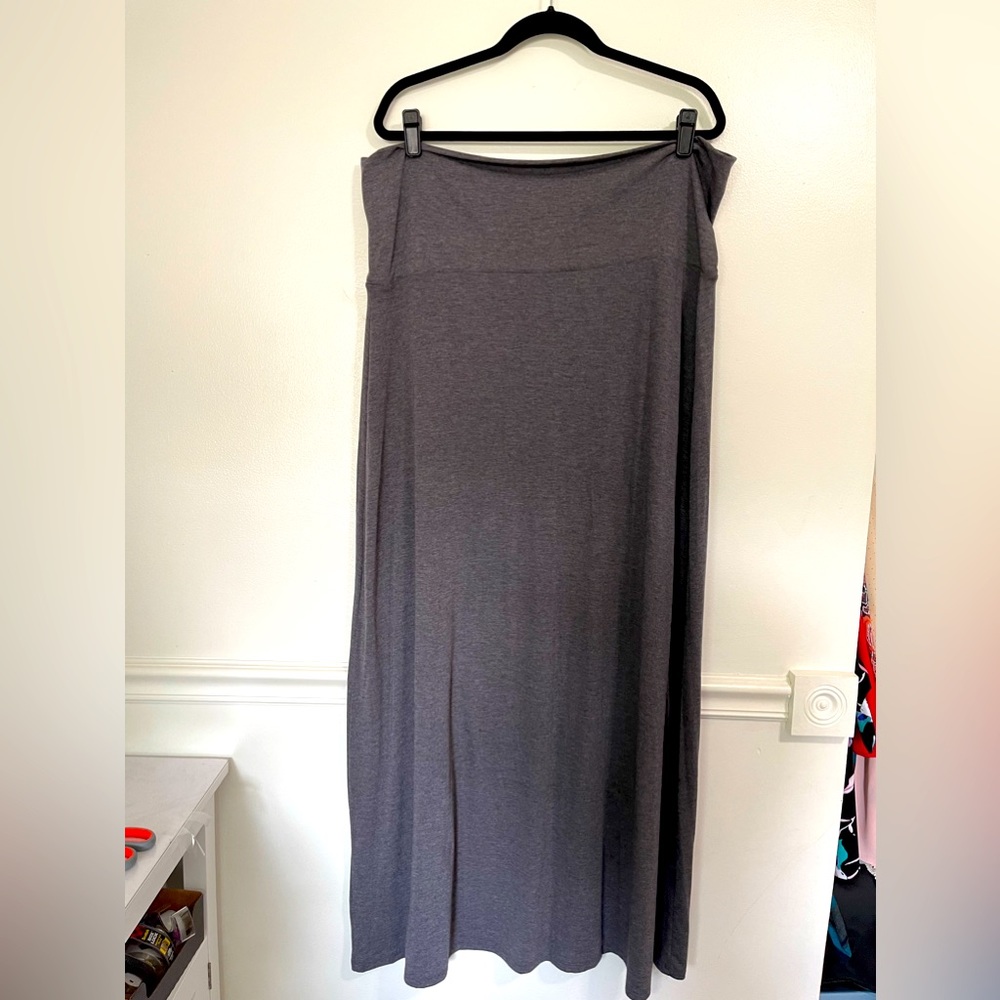 Gray maxi skirt